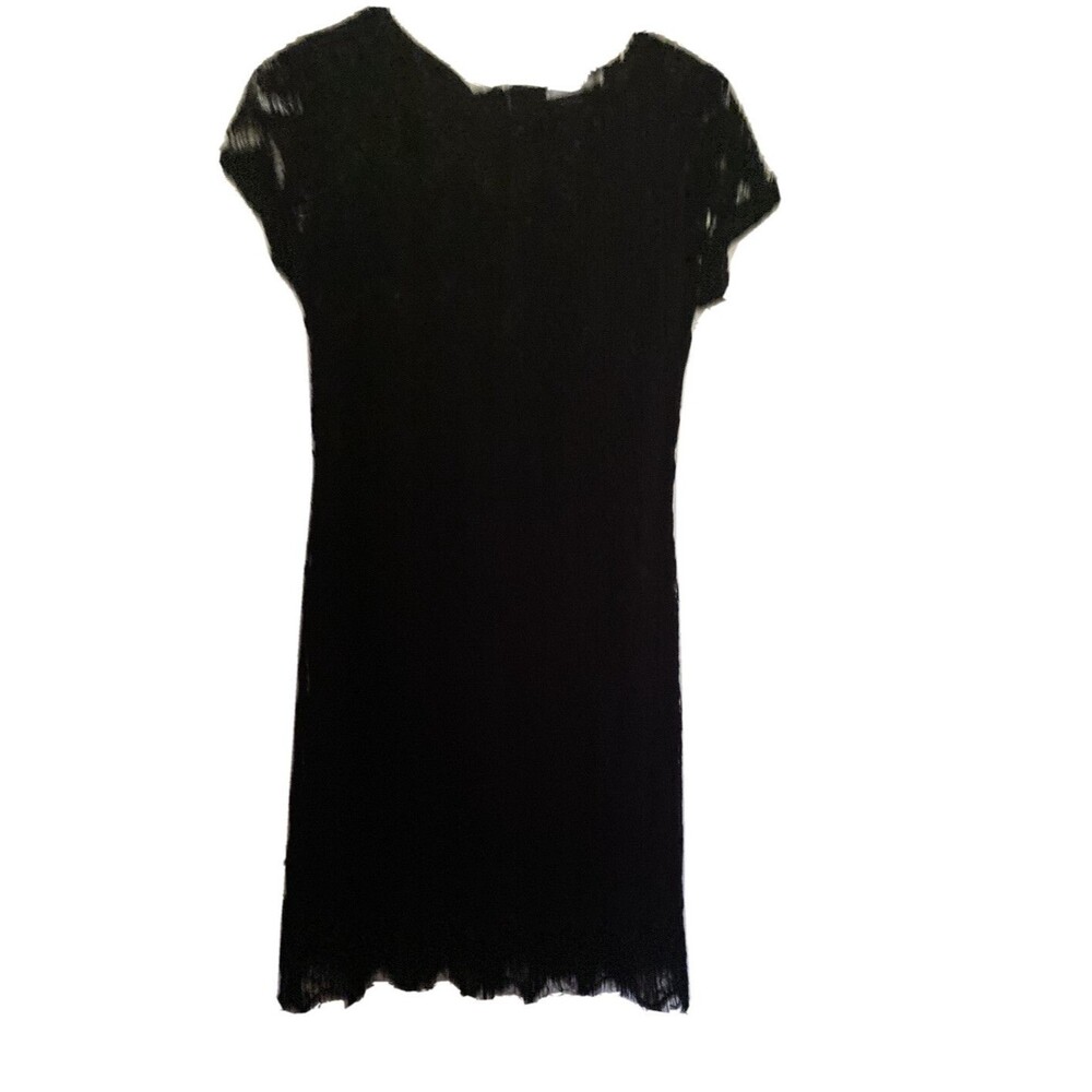 Stella Luce Juniors Black Corchet Chevron/wave Lace Overlay Size L Cocktail